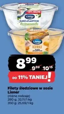 Netto Filety śledziowe w sosie śmietanowym z kurkami Lisner Smak Sezonu oferta