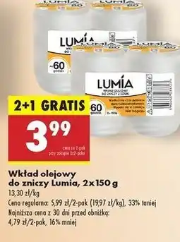 Biedronka Wkład olejowy do zniczy Lumia oferta