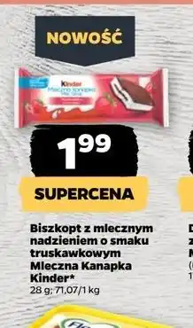 Netto Baton truskawkowy Kinder Mleczna Kanapka oferta