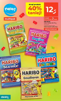 Dealz Żelki Haribo różne rodzaje (Happy Heroes, Dragibus, Starmix, Kinder Mix, Goudberen) oferta