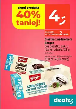 Dealz Ciastka z nadzieniem Bergen bez dodatku cukru różne rodzaje oferta