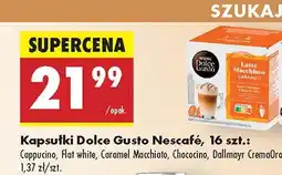 Biedronka Kapsułki do kawy Dolce Gusto Nescafé latte macchiato caramel oferta