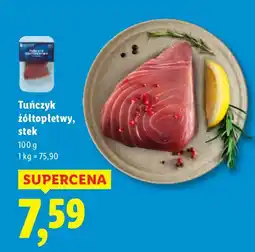 Lidl Tuńczyk żółtopłetwy, stek Lidl oferta