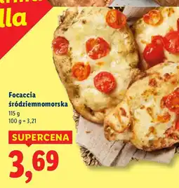 Lidl Focaccia śródziemnomorska Piekarnia Lidla oferta
