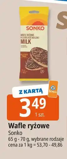 E.Leclerc Wafle ryżowe w czekoladzie mlecznej Sonko oferta