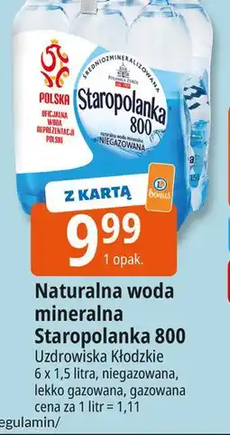 E.Leclerc Woda lekki gaz Staropolanka 800 oferta
