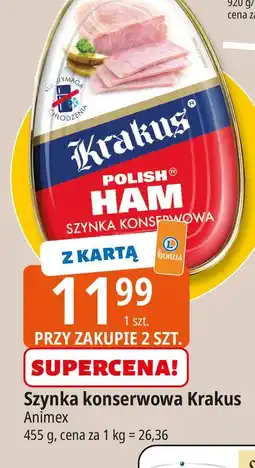 E.Leclerc Szynka konserwowa Krakus Animex oferta
