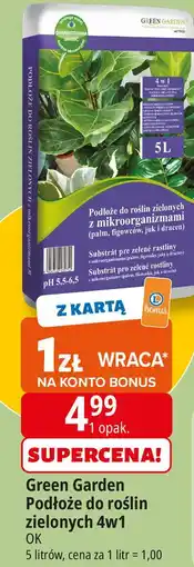 E.Leclerc Podłoże do roślin zielonych 4w1 Green Garden (Ogród) oferta
