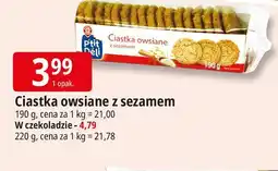 E.Leclerc Ciastka owsiane w czekoladzie Wiodąca Marka P'tit Deli oferta