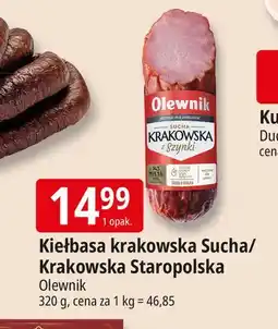 E.Leclerc Kiełbasa krakowska sucha staropolska Olewnik oferta