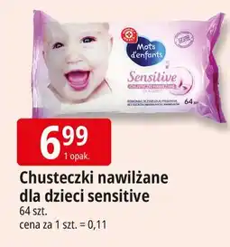 E.Leclerc Chusteczki nawilżane sensitives Wiodąca Marka Mots D'enfants oferta