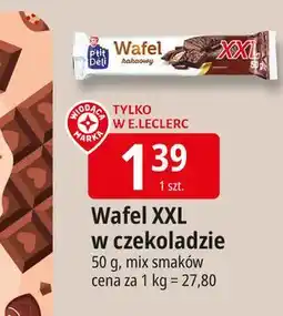 E.Leclerc Wafelek kakaowy w czekoladzie xxl Wiodąca Marka P'tit Deli oferta
