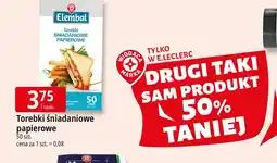 E.Leclerc Torebki śniadaniowe papierowe Wiodąca Marka Elembal oferta