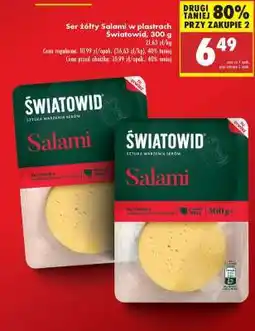Biedronka Ser żółty Salami w plastrach Światowid , 300 g oferta