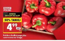 Biedronka Polska słodka papryka czerwona na wagę oferta