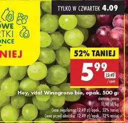Biedronka Hey, vita! Winogrono bio, opak. 500 g oferta