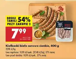 Biedronka Kiełbaski białe surowe cienkie, 400 g oferta