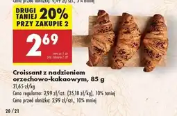 Biedronka Croissant z nadzieniem orzechowo kakaowym , 85 g oferta