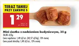Biedronka Mini ciastko z nadzieniem budyniowym, 35 g oferta