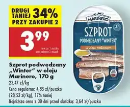 Biedronka Szprot podwędzany Winter w oleju Marinero, 170 g oferta