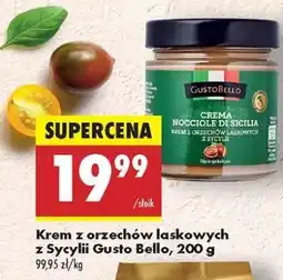 Biedronka Krem z orzechów laskowych z Sycylii Gusto Bello, 200 g oferta