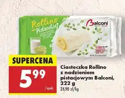 Biedronka Ciasteczka Rollino z nadzieniem pistacjowym Balconi, 222 g oferta