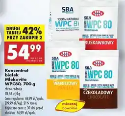 Biedronka Koncentrat białek Mlekovita WPC80, 700 g oferta