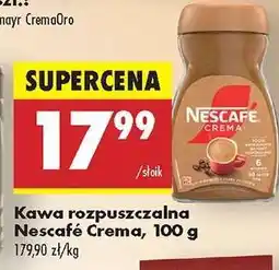 Biedronka Kawa rozpuszczalna Nescafé Crema, 100 g oferta