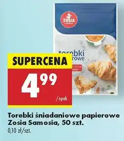 Biedronka Torebki śniadaniowe papierowe Zosia Samosia, 50 szt oferta