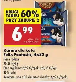 Biedronka Karma dla kota Felix Fantastic 4x85 g oferta