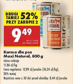 Biedronka Karma dla psa Maxi Natural, 800 g oferta