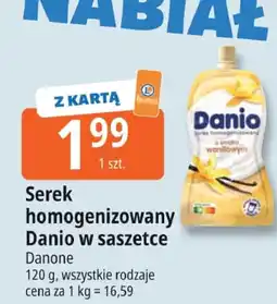 E.Leclerc Serek homogenizowany Danio w saszetce Danone oferta