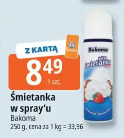 E.Leclerc Śmietanka w spray'u Bakoma oferta