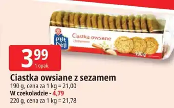 E.Leclerc Ciastka owsiane z sezamem P'tit Deli oferta