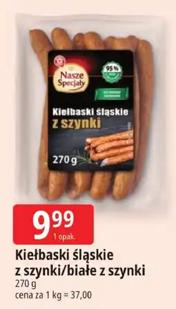 E.Leclerc Kiełbaski śląskie z szynki/białe z szynki Nasze Specjały oferta