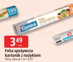 E.Leclerc Folia spożywcza kartonik z nożykiem Elembal oferta
