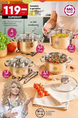 Biedronka Komplet garnków idalia Mg Home oferta
