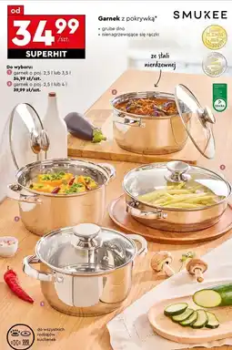 Biedronka Garnek z pokrywką niski 2.5 l Smukee oferta