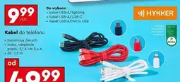 Biedronka Kabel 1.5 m usb-a/usb-c Hykker oferta