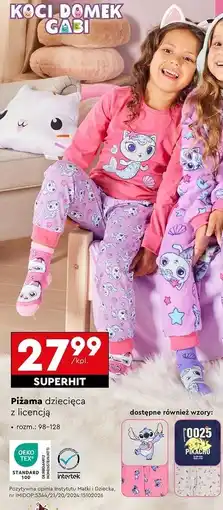 Biedronka Piżama dziecięca koci domek gabi 98-128 oferta
