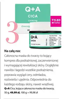 Hebe Maska do twarzy Q + A Cica oferta