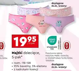 Biedronka Majtki dziecięce TEX oferta