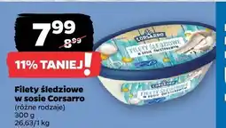 Netto Filety śledziowe w sosie Corsarro różne rodzaje oferta