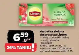 Netto Herbata zielona ekspresowa Lipton z nutą truskawki i maliny/z nutą cytrusów/klasyczna oferta