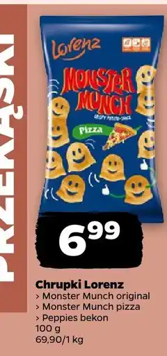 Netto Chrupki Monster Munch pizza Lorenz oferta