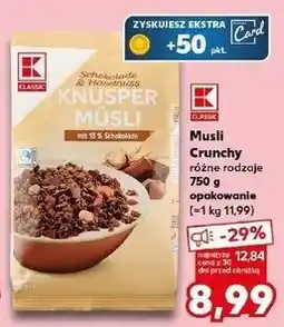 Kaufland Musli crunchy z czekoladą K-Classic oferta