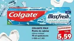 Kaufland Pasta do zębów cooling crystals Colgate Max Fresh oferta
