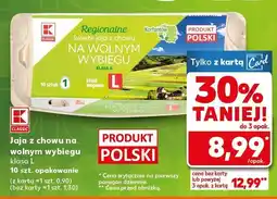 Kaufland Jajka z chowu na wolnym wybiegu klasa L 10 szt. Kaufland oferta