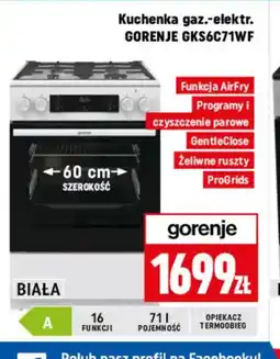 Neopunkt Kuchenka gazowo-elektryczna Gorenje GKS6C71WF oferta