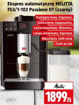 Neopunkt Ekspres automatyczny Melitta F53/1-102 Passione OT (czarny) oferta